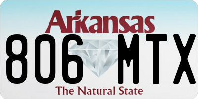 AR license plate 806MTX