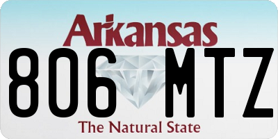 AR license plate 806MTZ