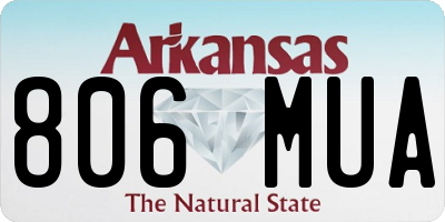 AR license plate 806MUA