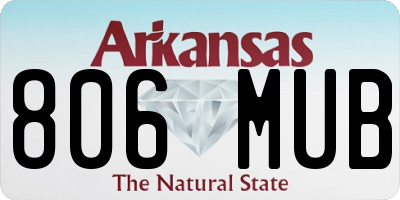 AR license plate 806MUB