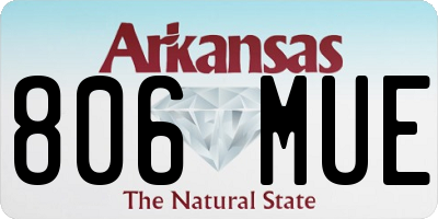 AR license plate 806MUE