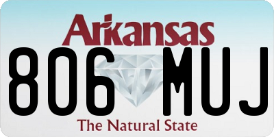 AR license plate 806MUJ