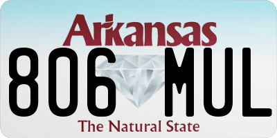 AR license plate 806MUL