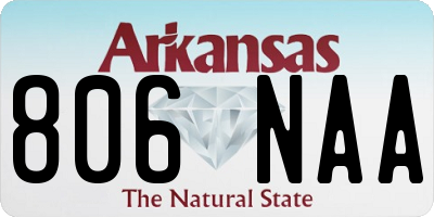 AR license plate 806NAA
