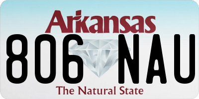 AR license plate 806NAU