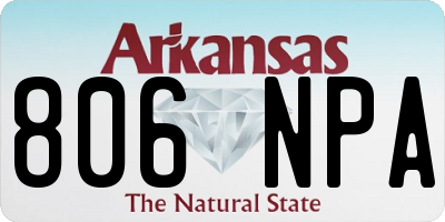 AR license plate 806NPA