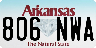 AR license plate 806NWA