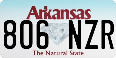 AR license plate 806NZR