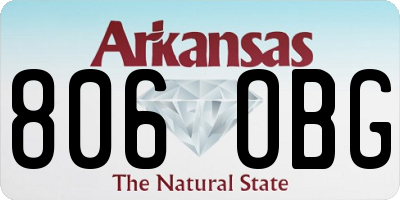 AR license plate 806OBG