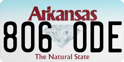 AR license plate 806ODE