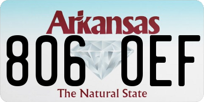 AR license plate 806OEF