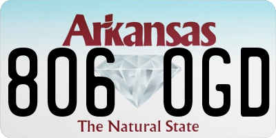 AR license plate 806OGD
