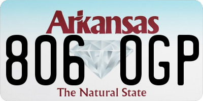 AR license plate 806OGP