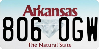 AR license plate 806OGW