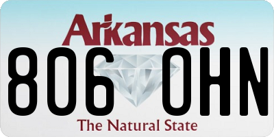 AR license plate 806OHN