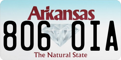 AR license plate 806OIA