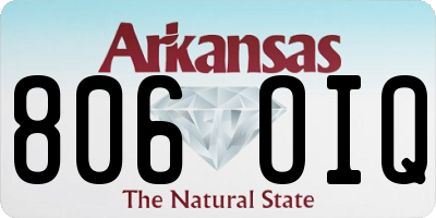 AR license plate 806OIQ