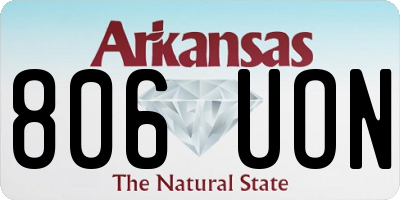 AR license plate 806UON