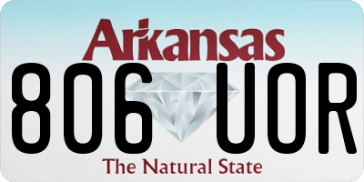 AR license plate 806UOR