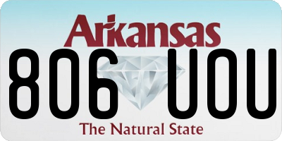 AR license plate 806UOU