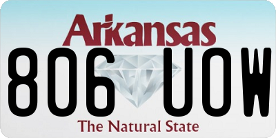 AR license plate 806UOW