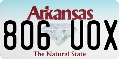 AR license plate 806UOX