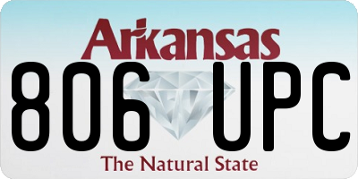 AR license plate 806UPC