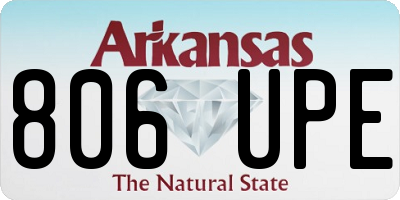 AR license plate 806UPE