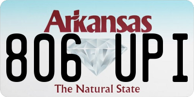 AR license plate 806UPI