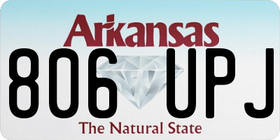 AR license plate 806UPJ