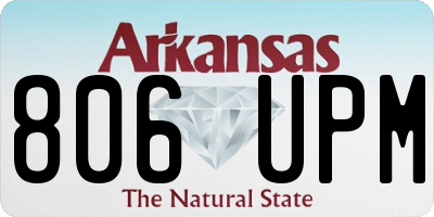 AR license plate 806UPM