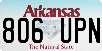 AR license plate 806UPN