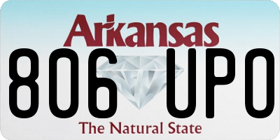 AR license plate 806UPO