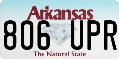 AR license plate 806UPR