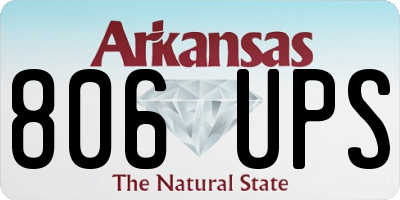 AR license plate 806UPS