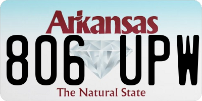 AR license plate 806UPW