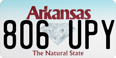 AR license plate 806UPY