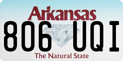AR license plate 806UQI