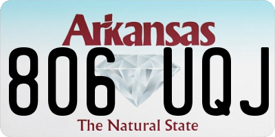 AR license plate 806UQJ