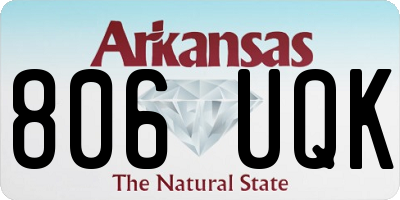 AR license plate 806UQK