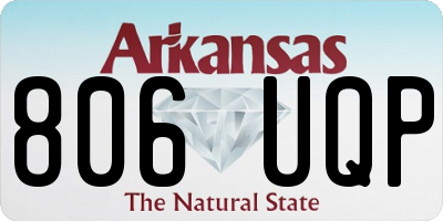 AR license plate 806UQP