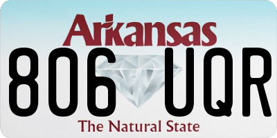 AR license plate 806UQR
