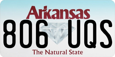 AR license plate 806UQS