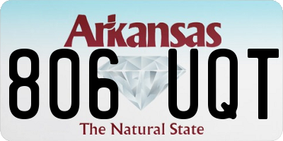 AR license plate 806UQT