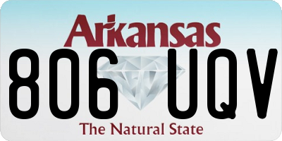 AR license plate 806UQV