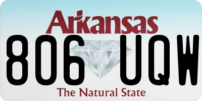 AR license plate 806UQW