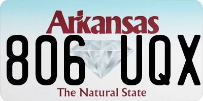 AR license plate 806UQX