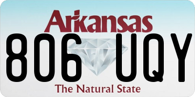 AR license plate 806UQY