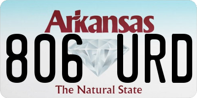 AR license plate 806URD
