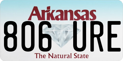 AR license plate 806URE